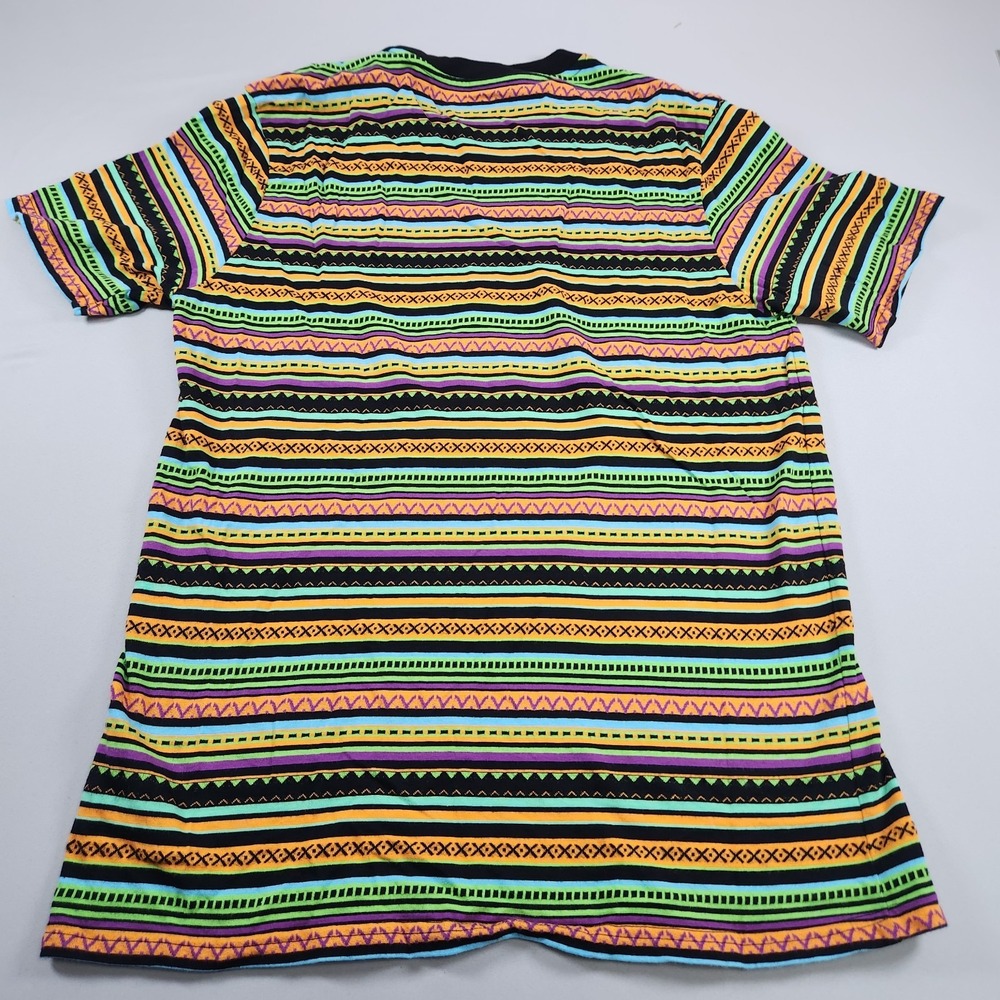 HUF Multicolor Striped T-Shirt Men L Embroidered Logo - Picture 7 of 7